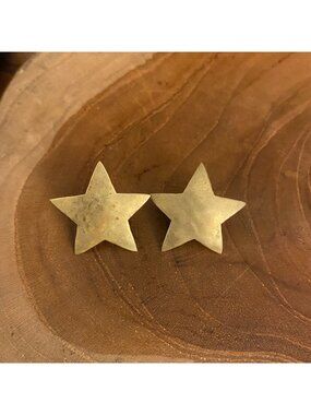Jeep Collins Star Ear Post Earrings, Brass